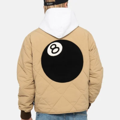 Stussy 8 Ball Brown Quilted Liner Jacket