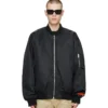 8 Ball Black Nylon Bomber Jacket