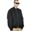 8 Ball Black Nylon Bomber Jacket