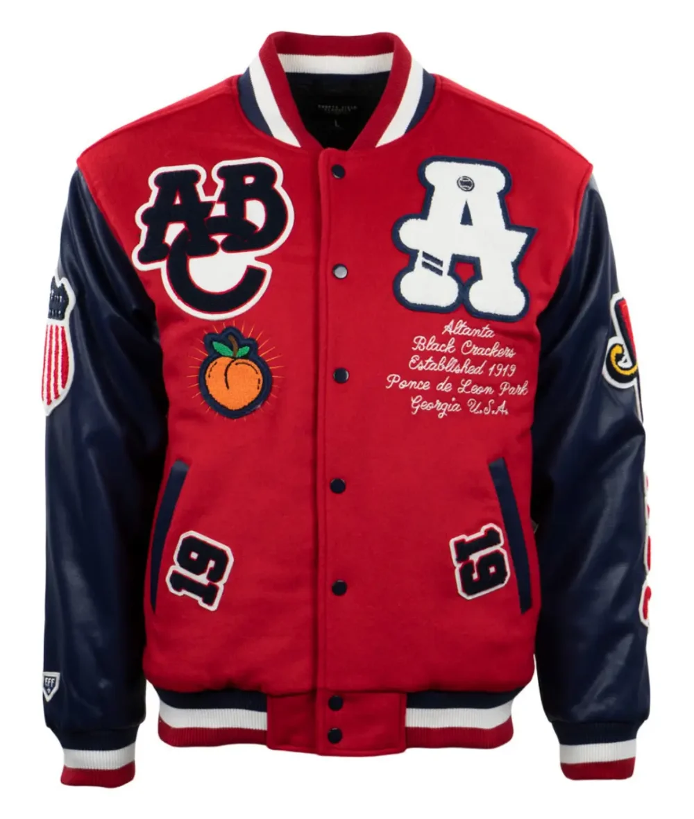 Atlanta Black Crackers Vintage Red & Navy Varsity Jacket