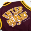 Bethune-Cookman Motto 2.0 Maroon & White Wool & Leather Varsity Jacket