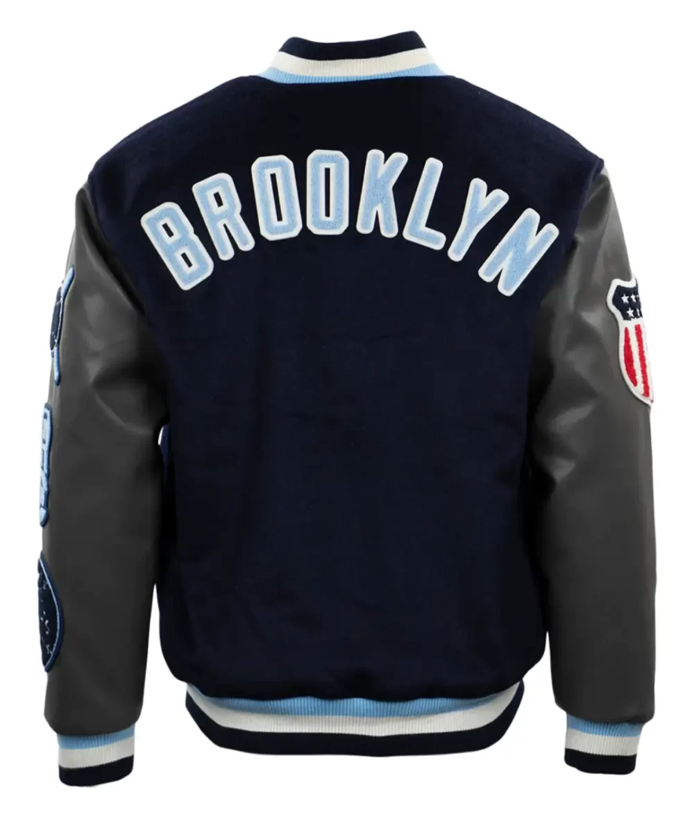 Brooklyn Royal Giants Vintage Navy/Black Wool & Leather Varsity Jacket