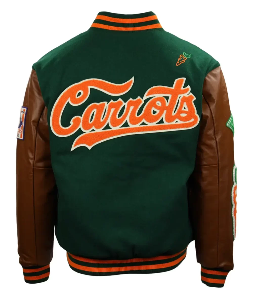 Carrots Arlington Heights Collection Green/Brown Wool & Leather Varsity Jacket