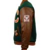 Carrots Arlington Heights Collection Green/Brown Wool & Leather Varsity Jacket