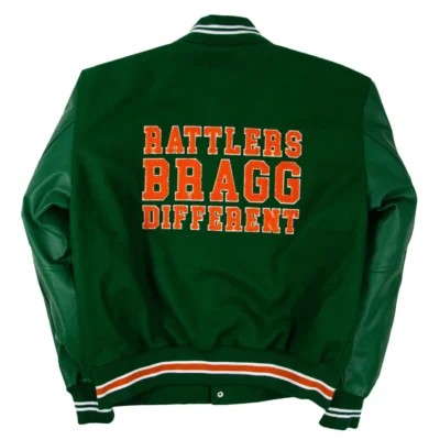 Florida A&M University Motto 3.0 Green Wool & Leather Varsity Jacket