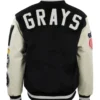 Homestead Grays Vintage Black/White Wool & Leather Varsity Jacket