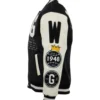 Homestead Grays Vintage Black/White Wool & Leather Varsity Jacket