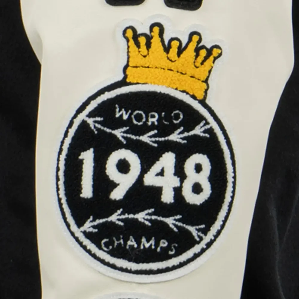 Homestead Grays Vintage Black/White Wool & Leather Varsity Jacket