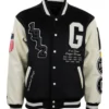 Homestead Grays Vintage Black/White Wool & Leather Varsity Jacket