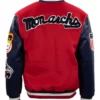 Kansas City Monarchs Vintage Red & Navy Wool & Leather Varsity Jacket