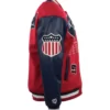 Kansas City Monarchs Vintage Red & Navy Wool & Leather Varsity Jacket