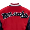 Kansas City Monarchs Vintage Red & Navy Wool & Leather Varsity Jacket