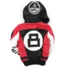 Kids 8 Ball Red Striped Hooded Bomber Jacket