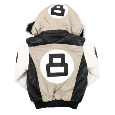 Kids 8 Ball Sand Hooded Bomber Jacket