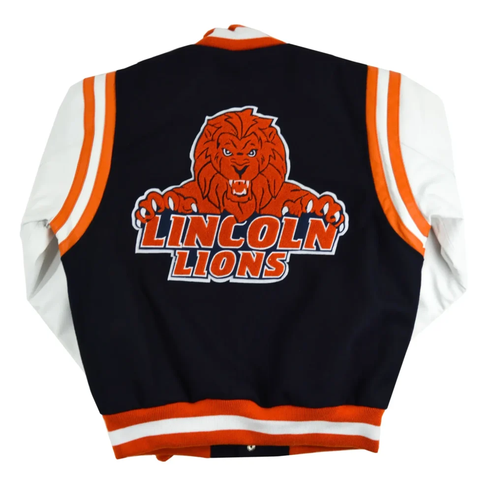 Lincoln University Motto 2.0 Black & White Wool & Leather Varsity Jacket