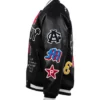 Negro League Baseball Allover Vintage Black Wool & Leather Varsity Jacket