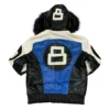 Robert Phillipe Blue 8 Ball Jacket with Fur Hood