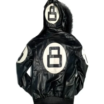 Robert Phillipe Kids Black 8 Ball Leather Jacket