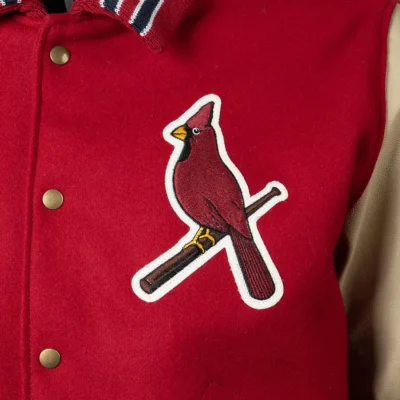 St. Louis Cardinals 1950 Authentic Red Wool & Leather Varsity Jacket