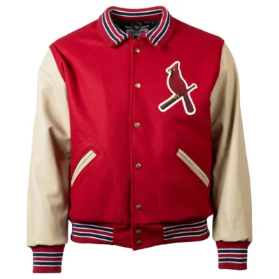 St. Louis Cardinals 1950 Authentic Red Wool & Leather Varsity Jacket