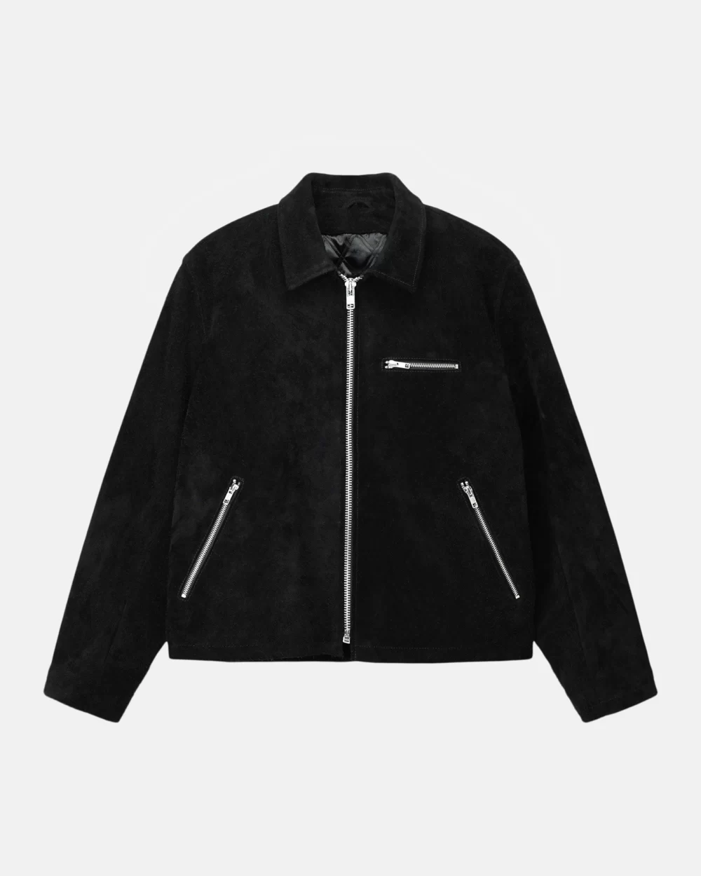 Stussy 8 Ball Suede Bing Jacket Black