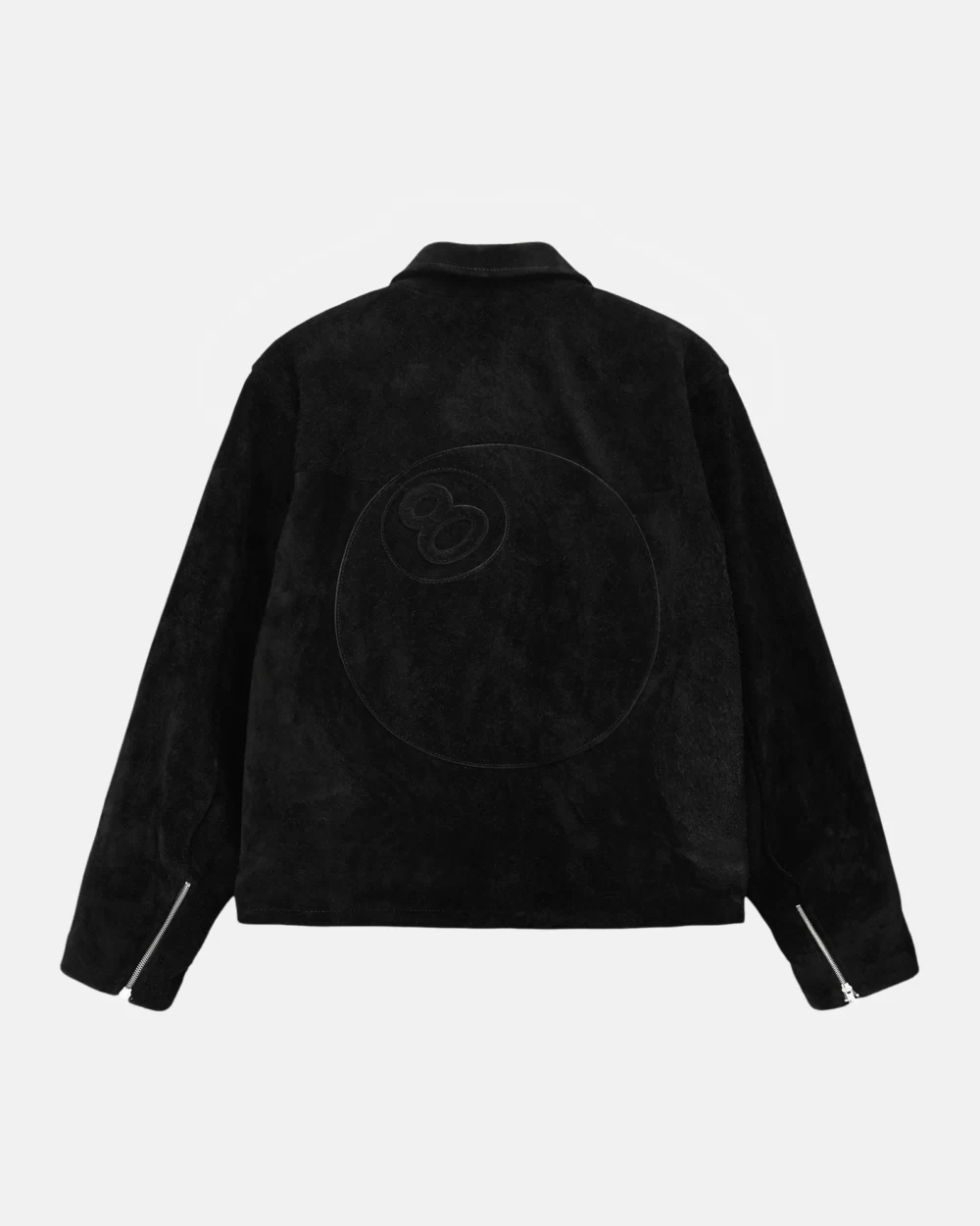 Stussy 8 Ball Suede Bing Jacket Black