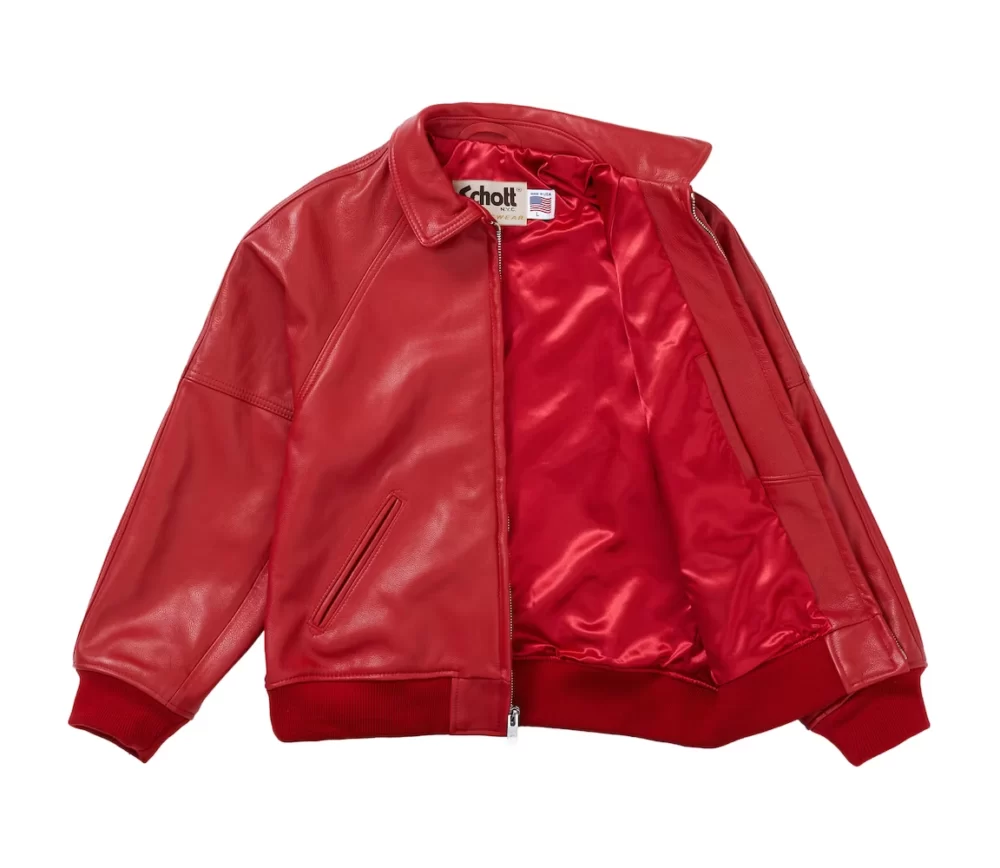 Supreme AW19 Martin Wong Red 8 Ball Leather Jacket