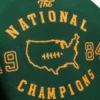 The National 1984 Champions of America Green & Black Wool & Leather Varsity Jacket