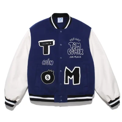 Timcomix 8 Ball Varsity Jacket Navy