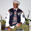 Virginia State Motto 2.0 Navy & White Wool & Leather Varsity Jacket