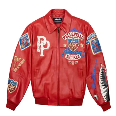 Pelle Pelle American Bruiser Red Leather Jacket