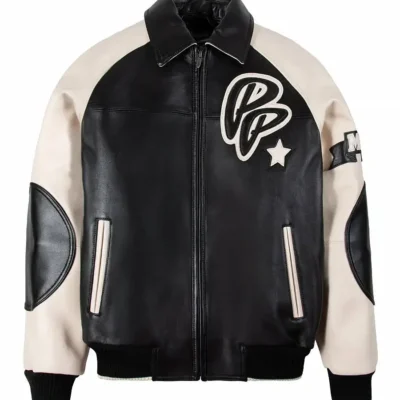 Pelle Pelle Classic Soda Club Plush Black & Cream Leather Jacket