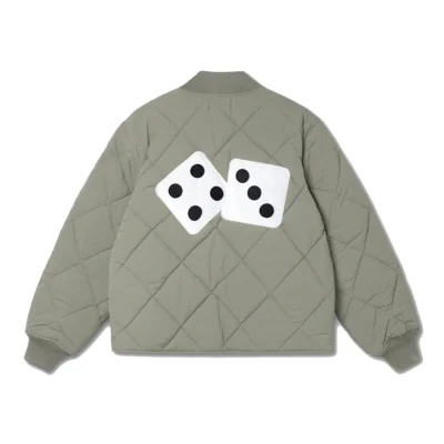 Stussy Green Windbreaker Dice Puffer Jacket