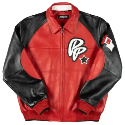 Pelle Pelle Classic Soda Club Plush Red & Black Leather Jacket