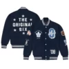 Toronto Maple Leafs OVO x NHL Blue Full-Snap Varsity Jacket