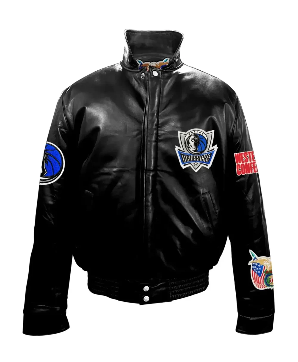 Dallas Mavericks Jeff Hamilton Full Black Leather Jacket