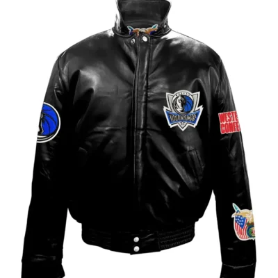 Dallas Mavericks Jeff Hamilton Full Black Leather Jacket