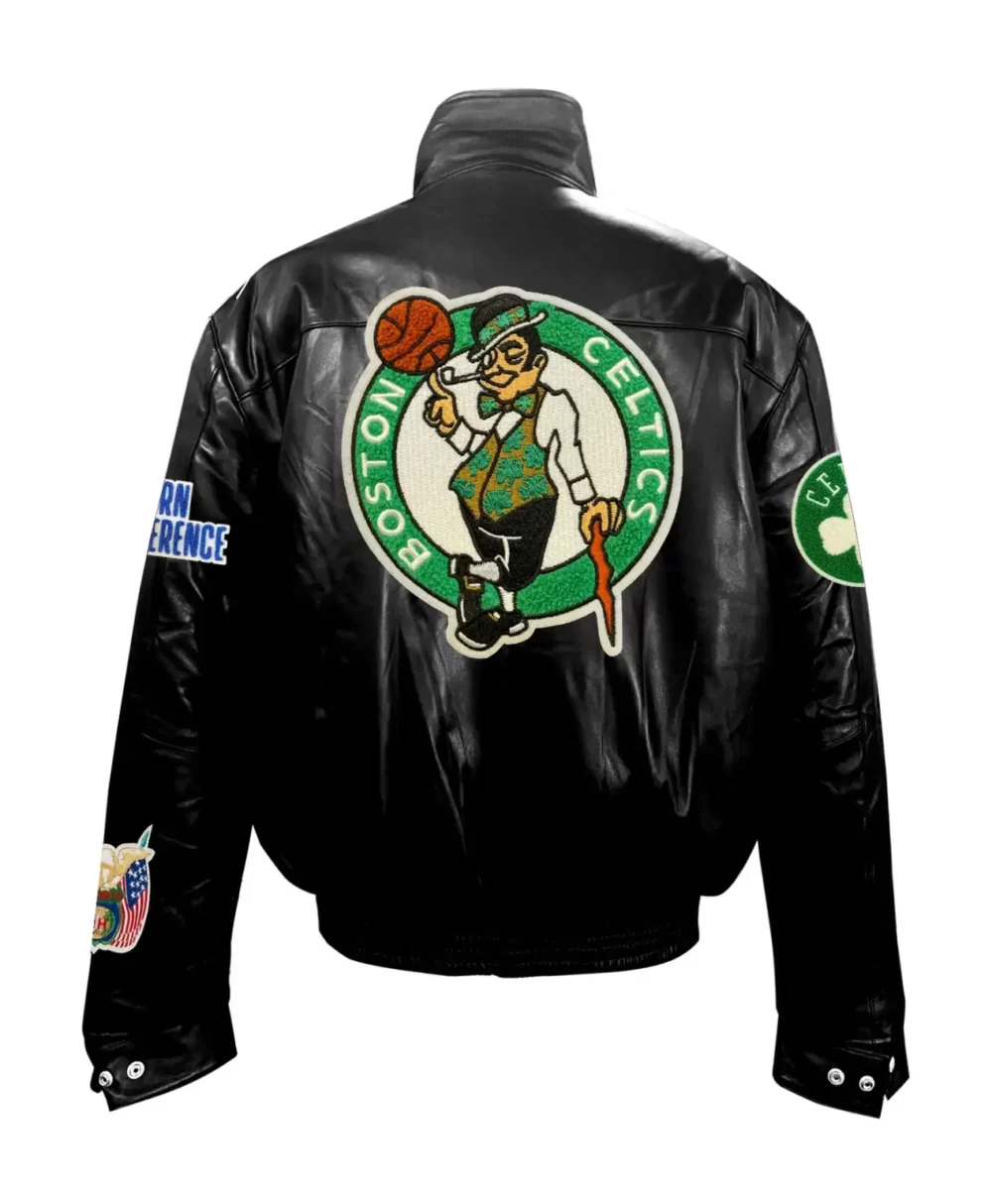 Jeff Hamilton Boston Celtics Full Black Leather Jacket