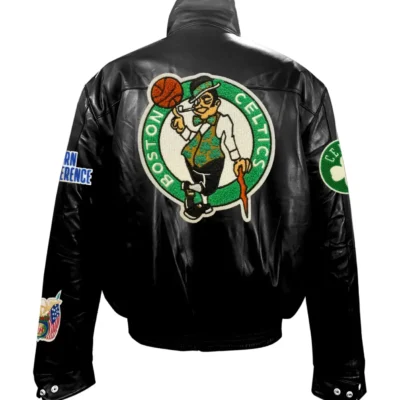 Jeff Hamilton Boston Celtics Full Black Leather Jacket