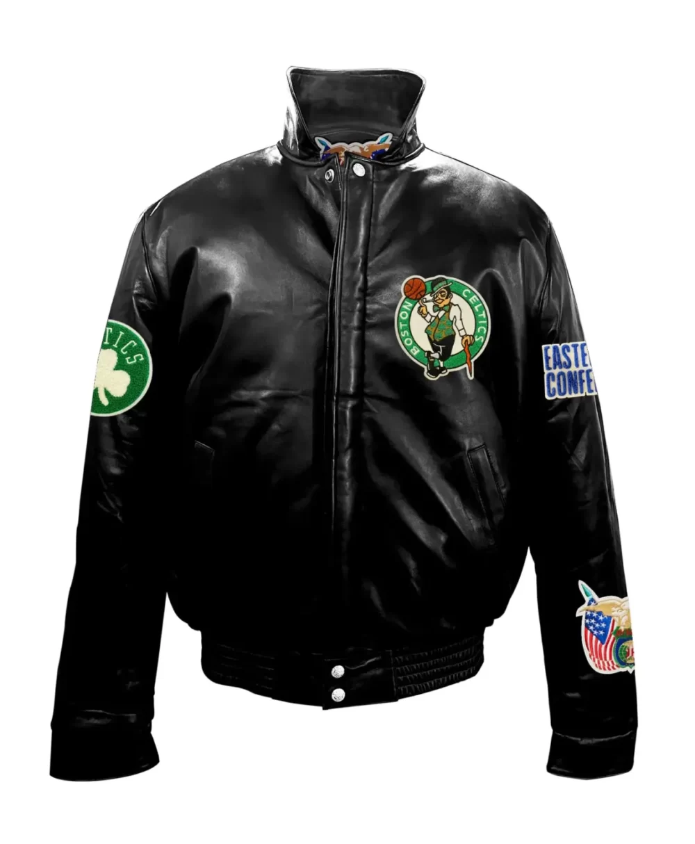 Jeff Hamilton Boston Celtics Full Black Leather Jacket