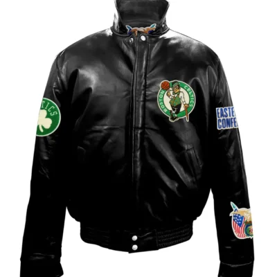 Jeff Hamilton Boston Celtics Full Black Leather Jacket