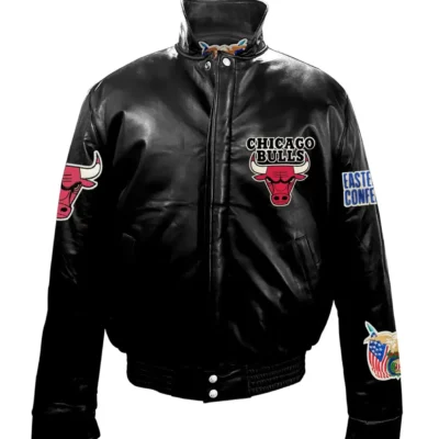 Jeff Hamilton Chicago Bulls Full Black Leather Jacket