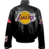 Jeff Hamilton Los Angeles Lakers Black Leather Jacket