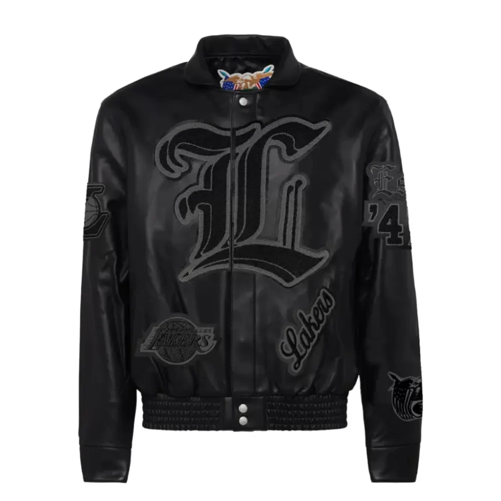 Jeff Hamilton Los Angeles Lakers Full Black Leather Jacket