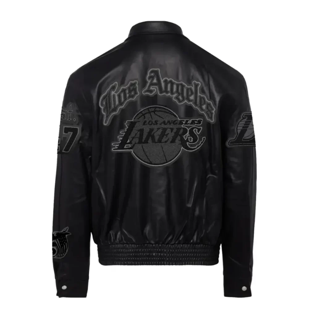 Jeff Hamilton Los Angeles Lakers Full Black Leather Jacket