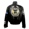 Jeff Hamilton Milwaukee Bucks Full Black Leather Jacket