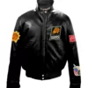 Jeff Hamilton Phoenix Suns Logo Black Leather Jacket