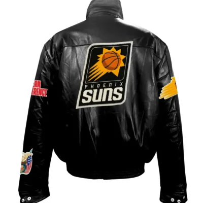 Jeff Hamilton Phoenix Suns Logo Black Leather Jacket