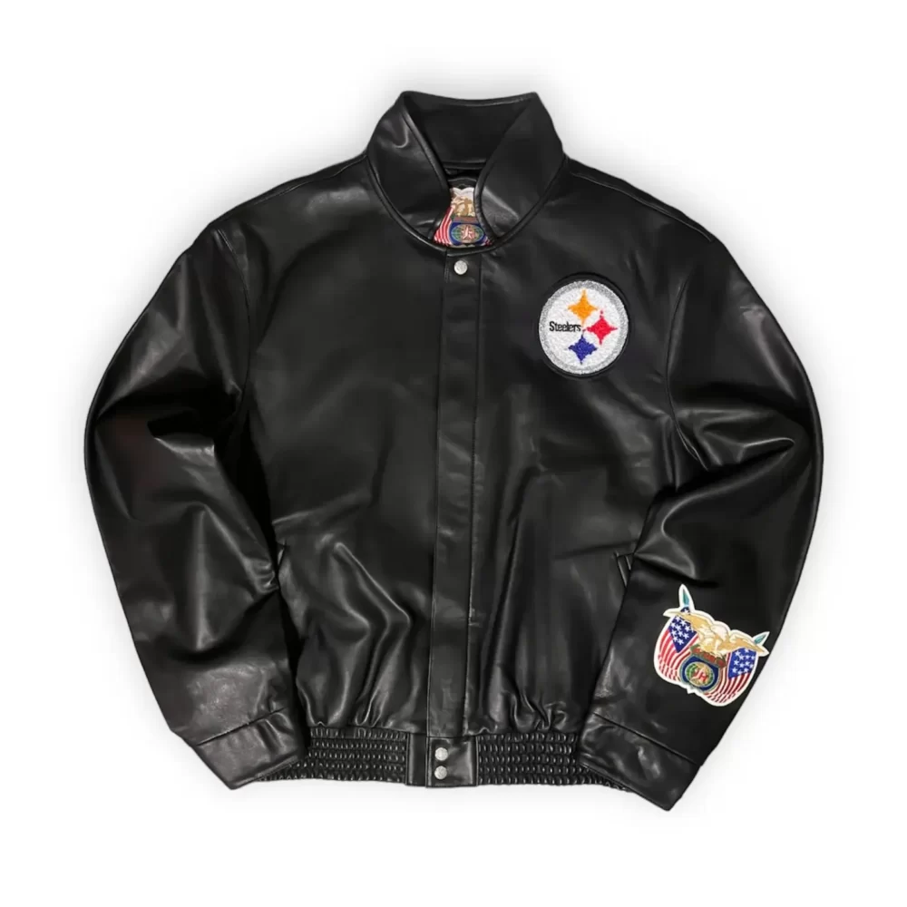 Jeff Hamilton Pittsburgh Steelers Full Black Leather Jacket