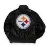 Jeff Hamilton Pittsburgh Steelers Full Black Leather Jacket